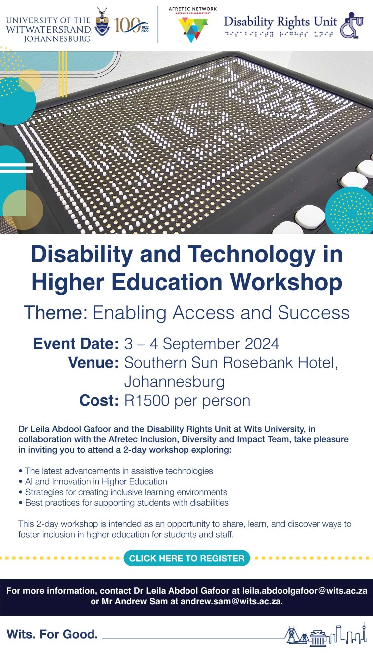Disability and Technology in Higher Education Workshop